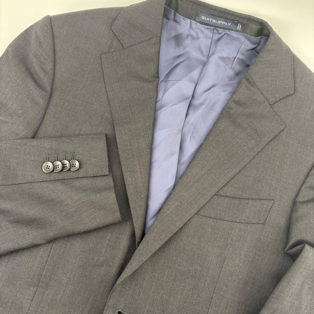 Suitsupply‎ Napoli Two Button Blazer Mens 36R Charcoal Zignone Wool Super 110s